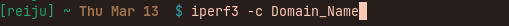 iPerf command